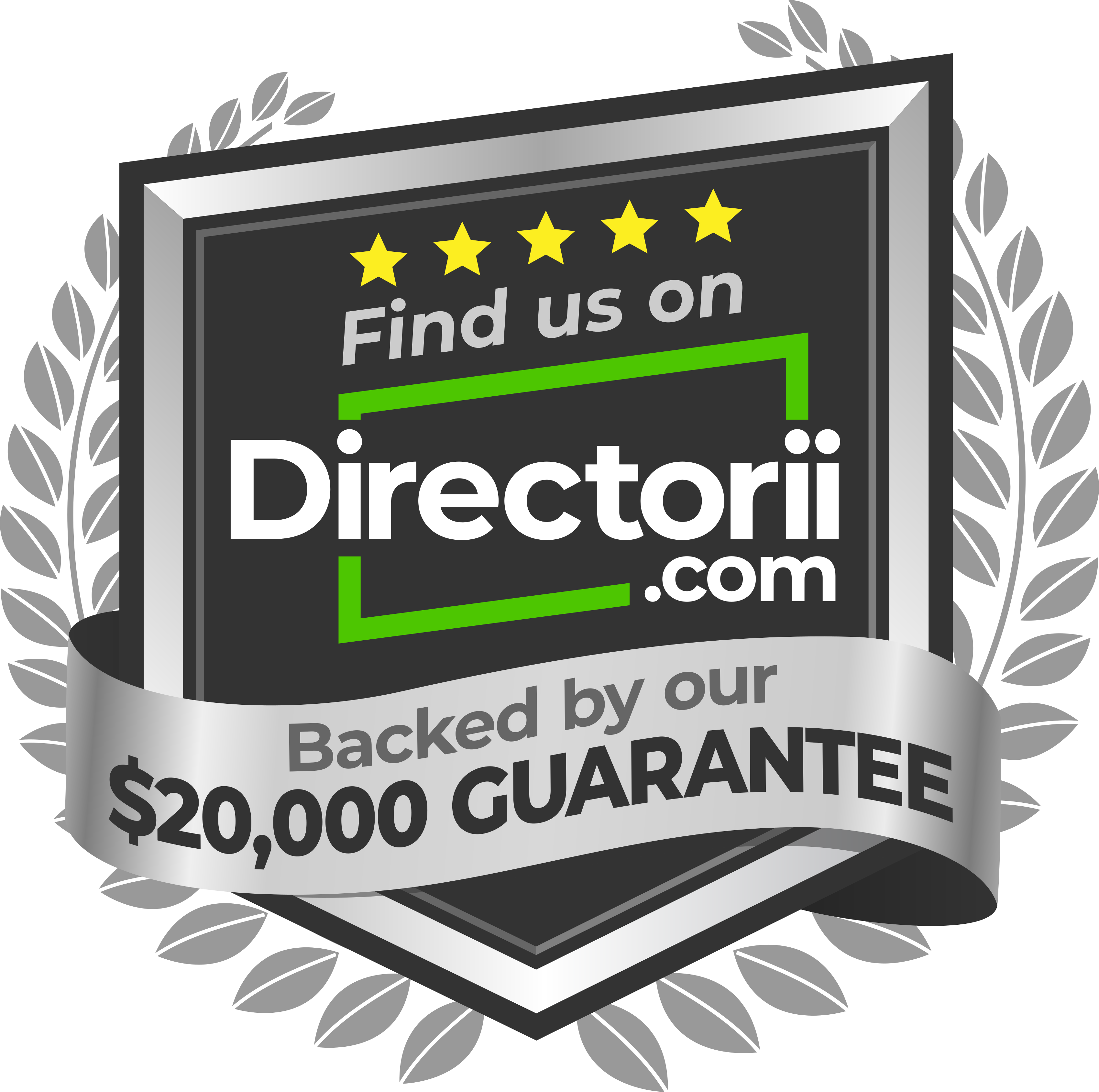 Find us on Directorii.com - $20,000 Guarantee